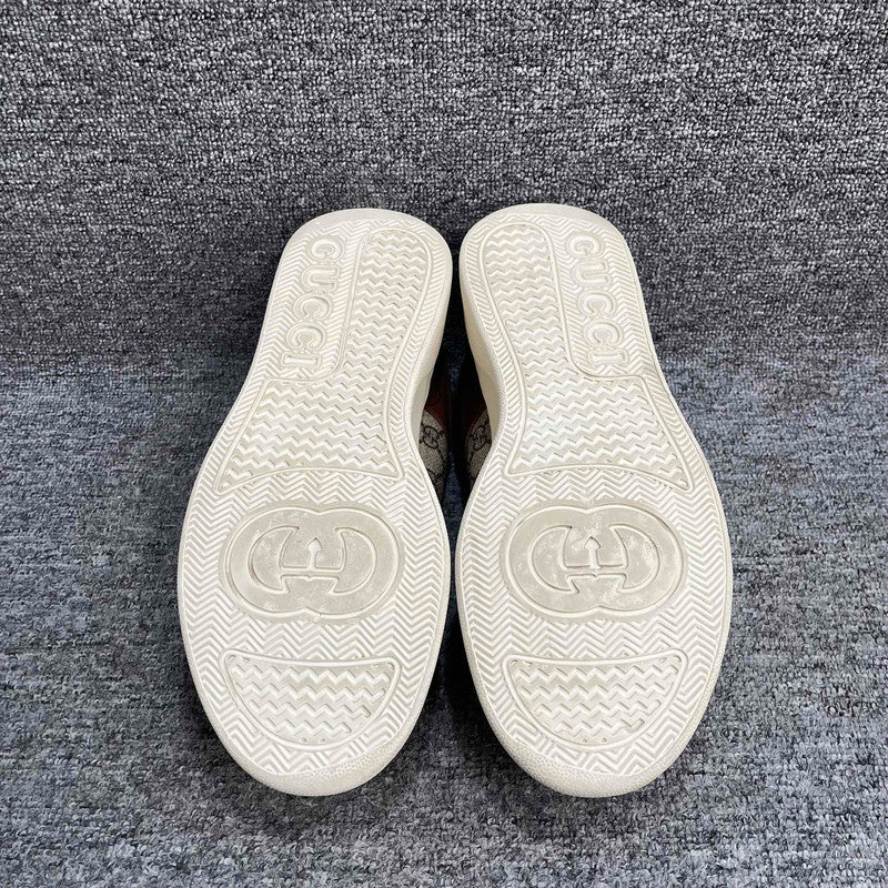 Gucci Brown Canvas Lace-Up Stylish Sneakers 0079