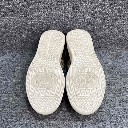 Gucci Brown Canvas Lace-Up Stylish Sneakers 0079