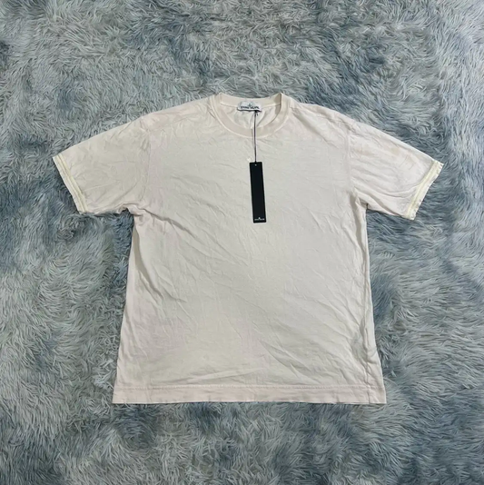 Stone Island White Cotton Men's T-Shirt 0089