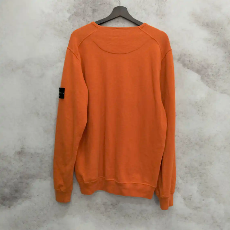 Stone Island Orange Long Sleeve Sweatshirt for Men 0089