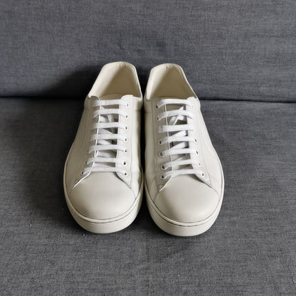 Gucci Ace Low-Top Sneakers in White and Gray 0079