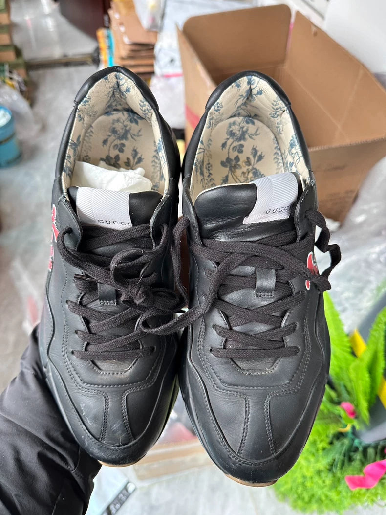 Classic Black Gucci Dad Sneakers Los Angeles Collaboration