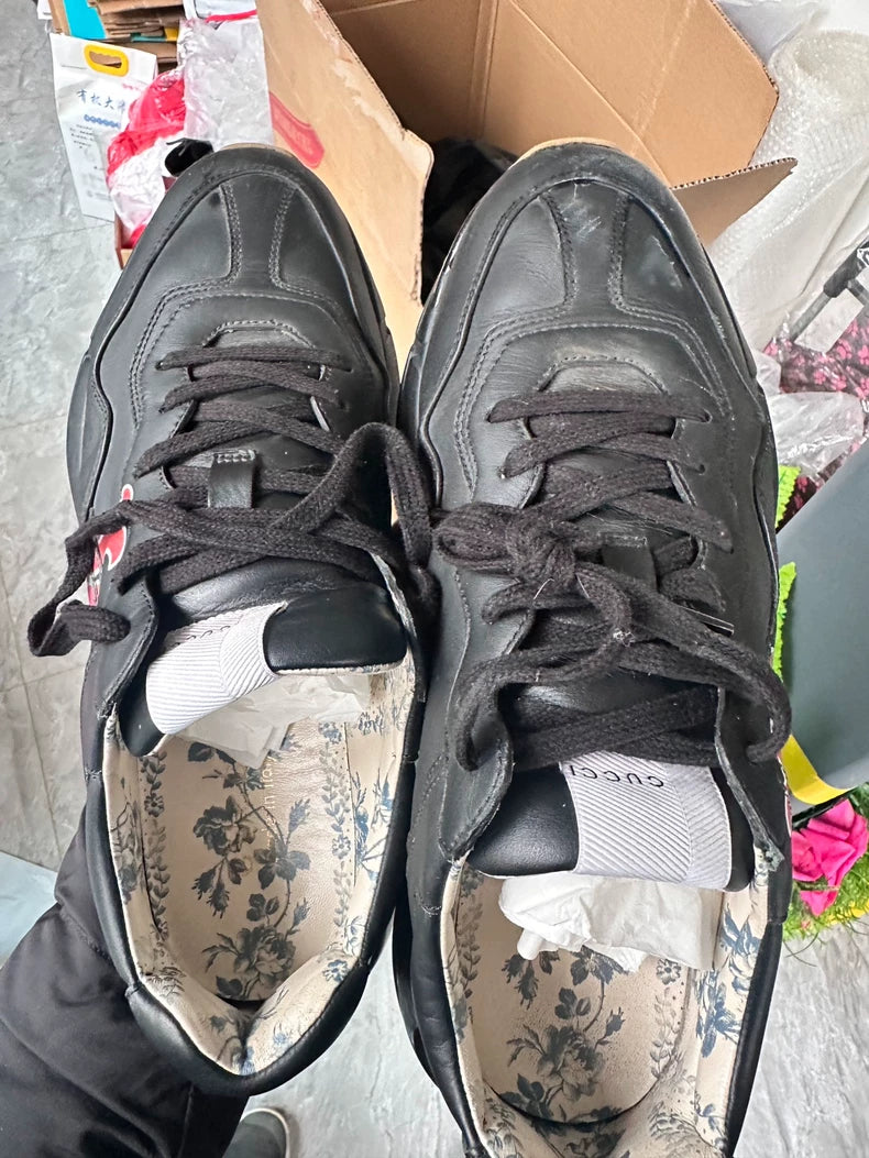 Classic Black Gucci Dad Sneakers Los Angeles Collaboration