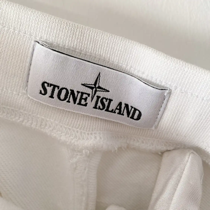 Stone Island Men's Summer White Printed Shorts 0089