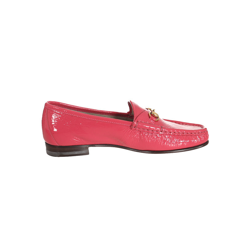 Gucci Pink Patent Leather Loafers 0079