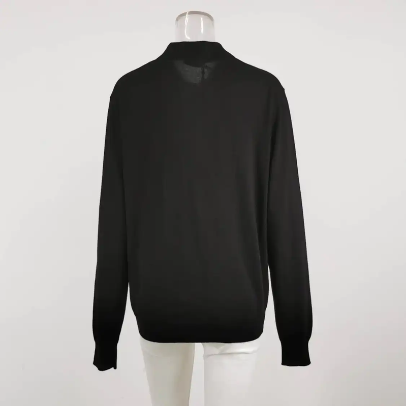 Prada Black Long Sleeve Polo
