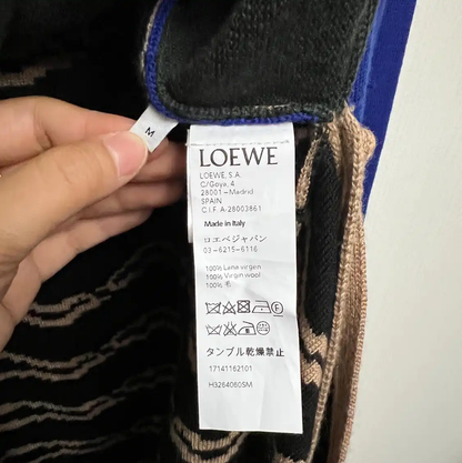 LOEWE Color Block Wool Knit Sweater 0089