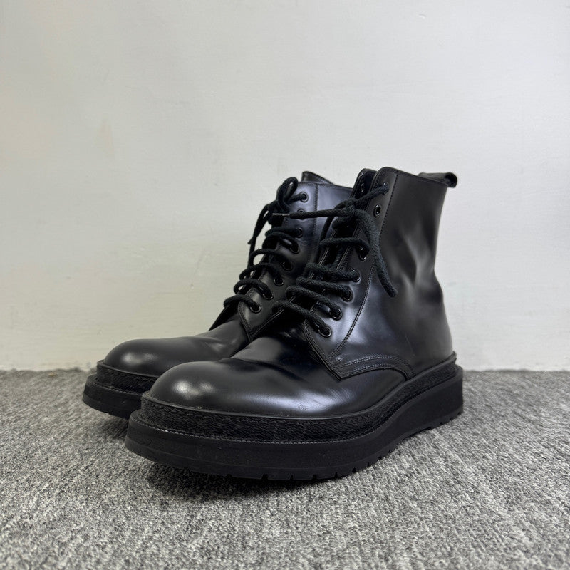 Louis Vuitton Black Leather Lace-Up Ankle Boots 0079