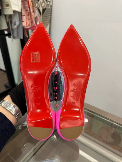 Pink Rhinestone Flat Shoes for Women