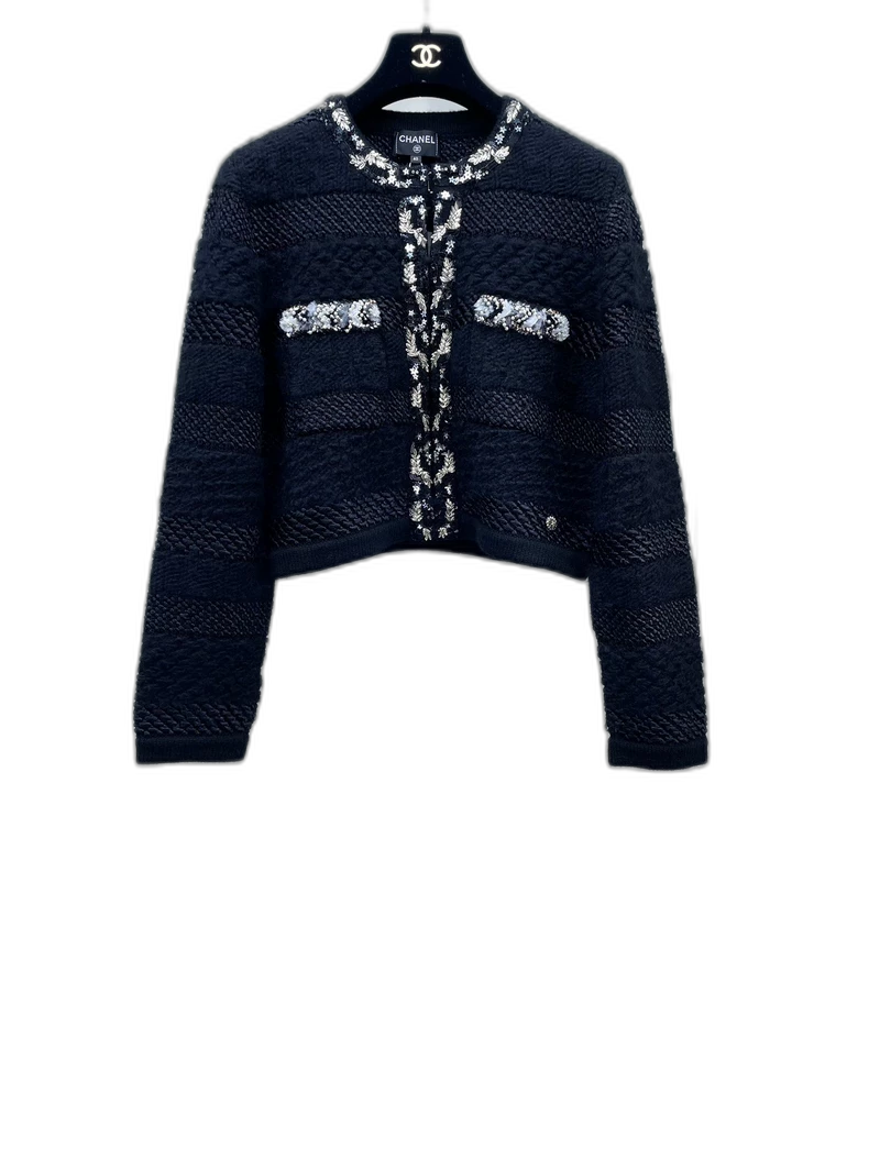Chanel Knit Jacket with Sequins