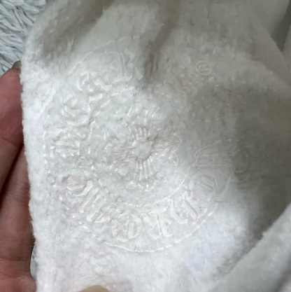 Chrome Hearts White Cotton Hooded Jacket 0089