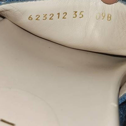 Gucci Blue and Brown Platform Slides 0079