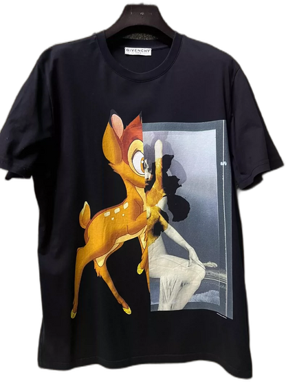 Givenchy Men's Deer Print Short Sleeve T-Shirt