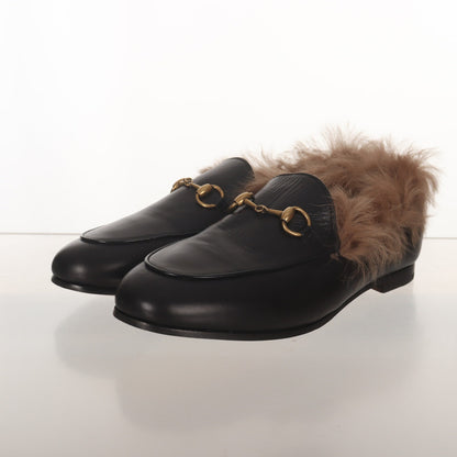 Gucci Black Fur-Lined Loafers 0079