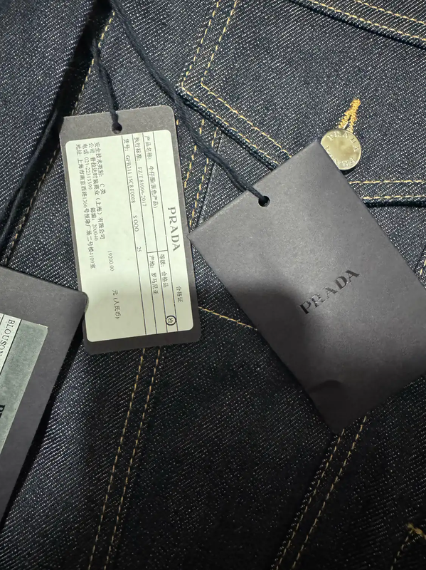 Prada Black Gray Cotton Logo Embroidered Jacket