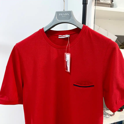 Prada Red Summer Cotton Short Sleeve T-Shirt