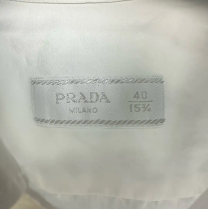 Prada Men's White Long Sleeve Shirt
