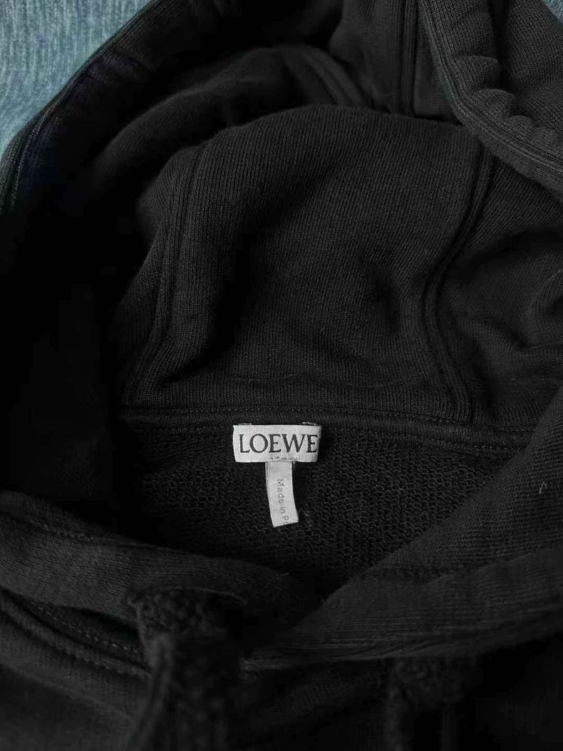 Black Loewe Hoodie with Fluorescent Detail