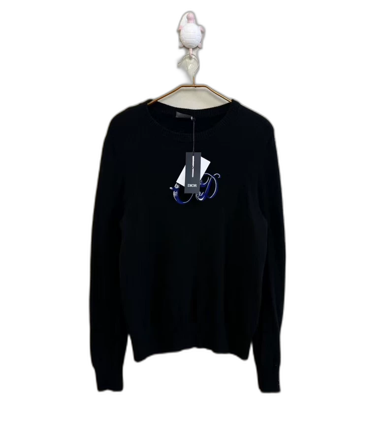 Dior Kenny Scharf Black Logo Cashmere Sweater-yf