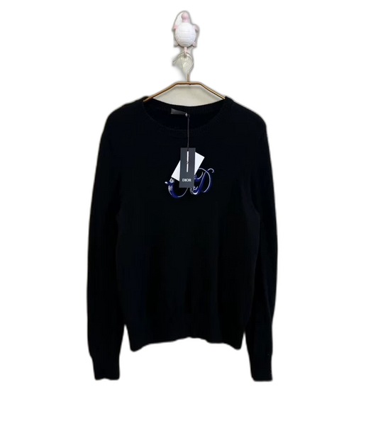 Dior Kenny Scharf Black Logo Cashmere Sweater-yf