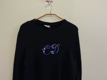 Dior Kenny Scharf Black Logo Cashmere Sweater-yf