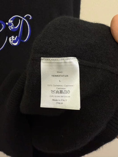 Dior Kenny Scharf Black Logo Cashmere Sweater-yf