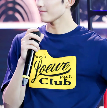 Loewe Navy Blue Cotton Short-Sleeve T-Shirt 0089