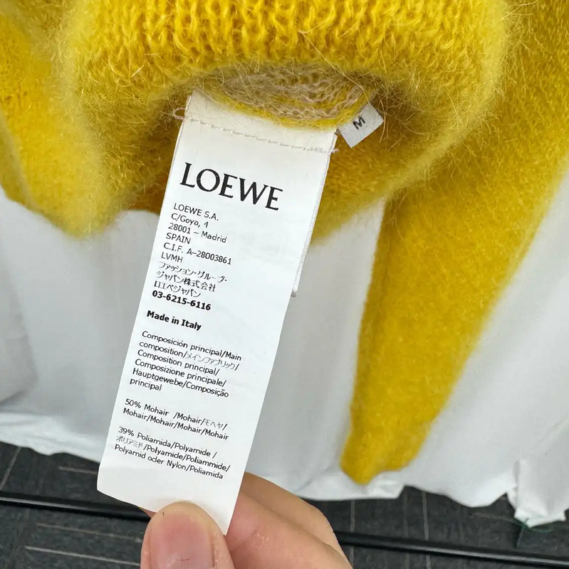 Loewe Yellow Knit Sweater with Embroidery 0089