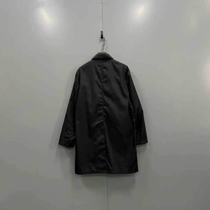 Prada Black Long Trench Coat for Men