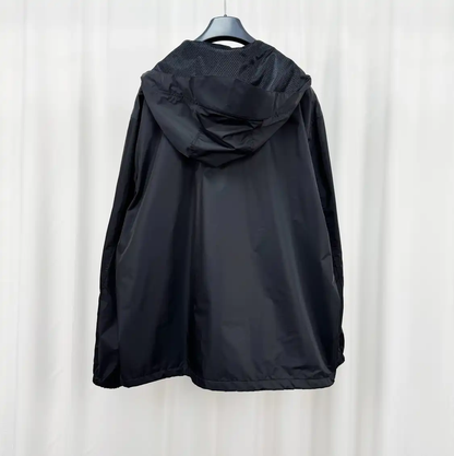 Givenchy Men's Long Sleeve Black Logo Jacket 0089