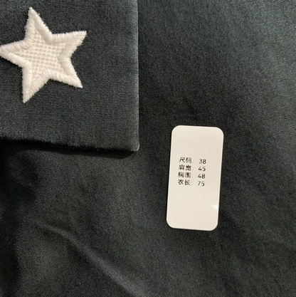 Givenchy Black Cotton Men’s Shirt with Star Collar 0089