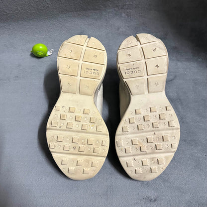 Gucci Rhyton Leather Low-Top Sneakers with Lips Design 0079