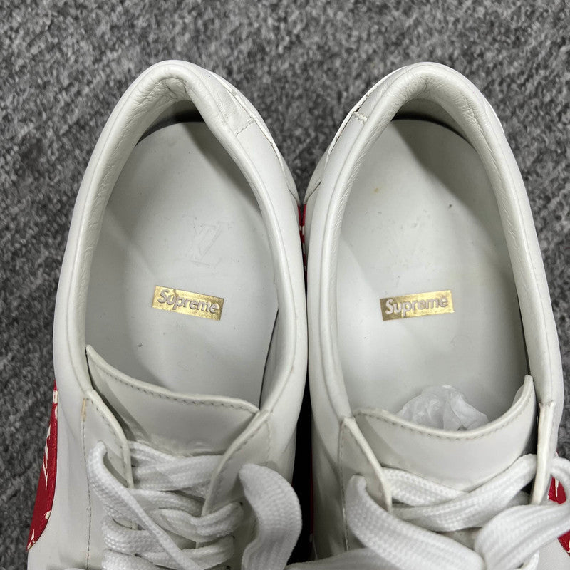 Louis Vuitton Low-Top Red & White Sneakers 0079