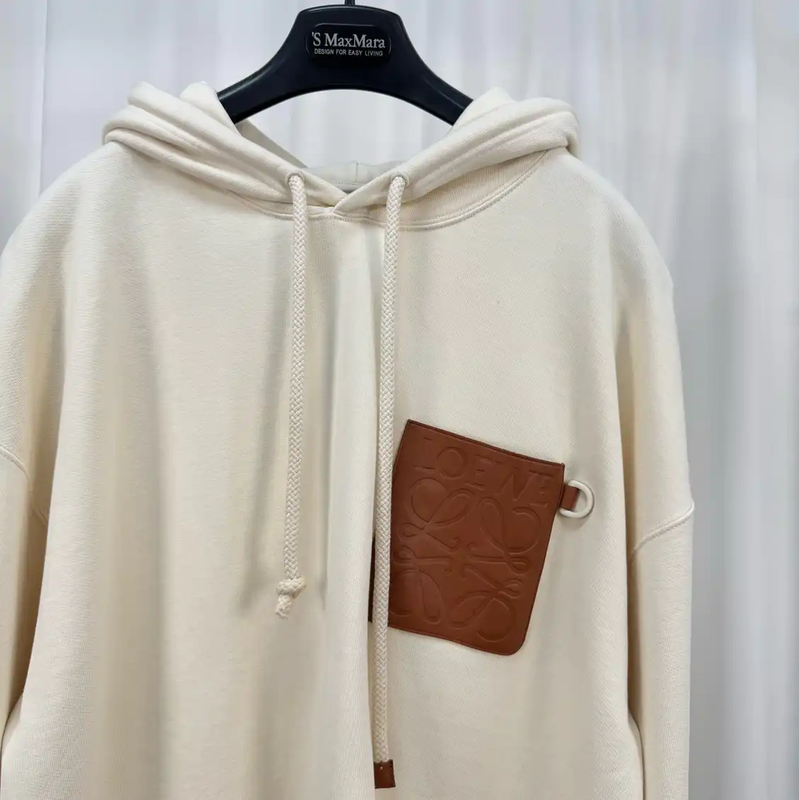 Loewe Cotton Logo Long Sleeve Hoodie for Men 0089