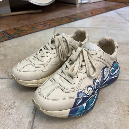 Gucci Rhyton Wave Print Thick Sole Sneakers 0079