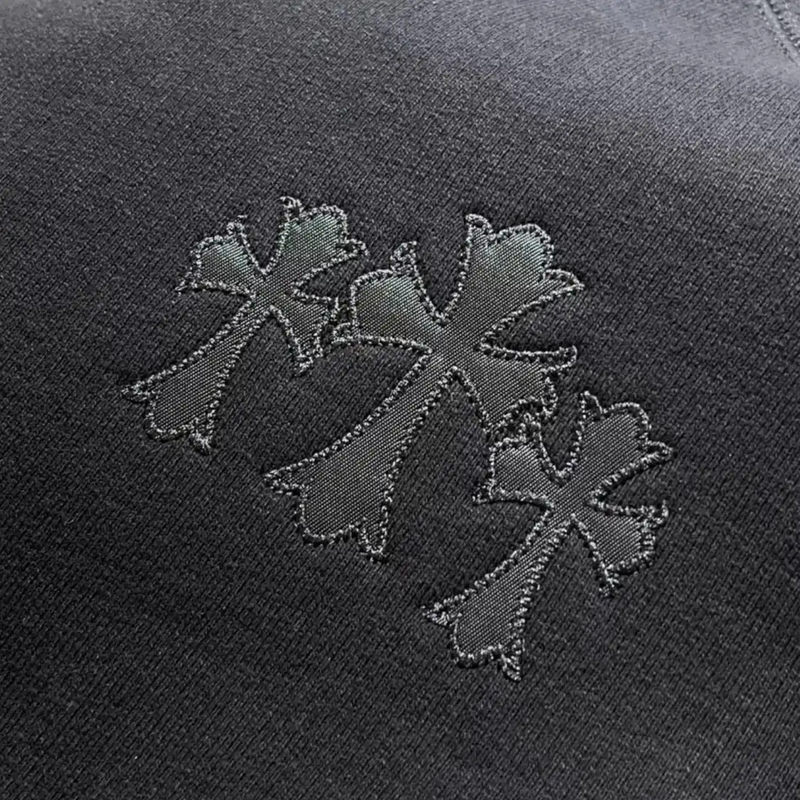 Chrome Hearts Black Cotton Logo Sweatshirt L 0089