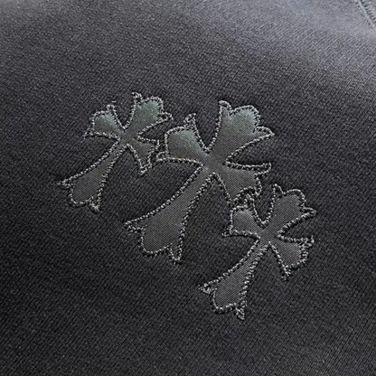 Chrome Hearts Black Cotton Logo Sweatshirt L 0089