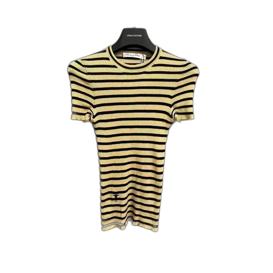 Dior Striped Short Sleeve Top