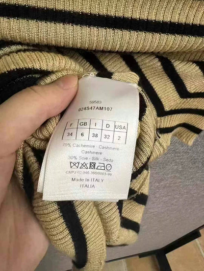 Dior Striped Short Sleeve Top