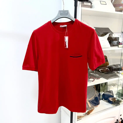 Prada Red Summer Cotton Short Sleeve T-Shirt