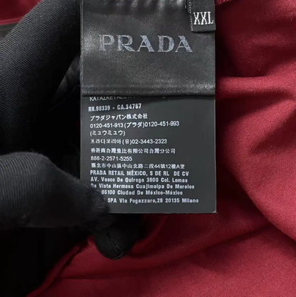 Prada Red Logo Cotton T-Shirt for Men