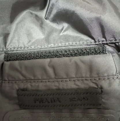 Prada Men's Black Embroidered Logo Shorts