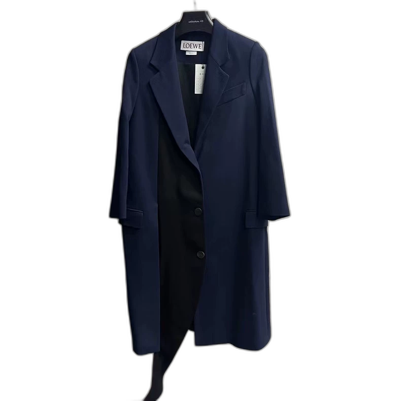 Loewe Blue Single-Breasted Coat
