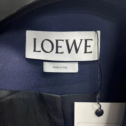 Loewe Blue Single-Breasted Coat