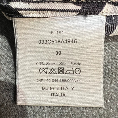 Dior Stussy Black White Floral Short Sleeve Shirt