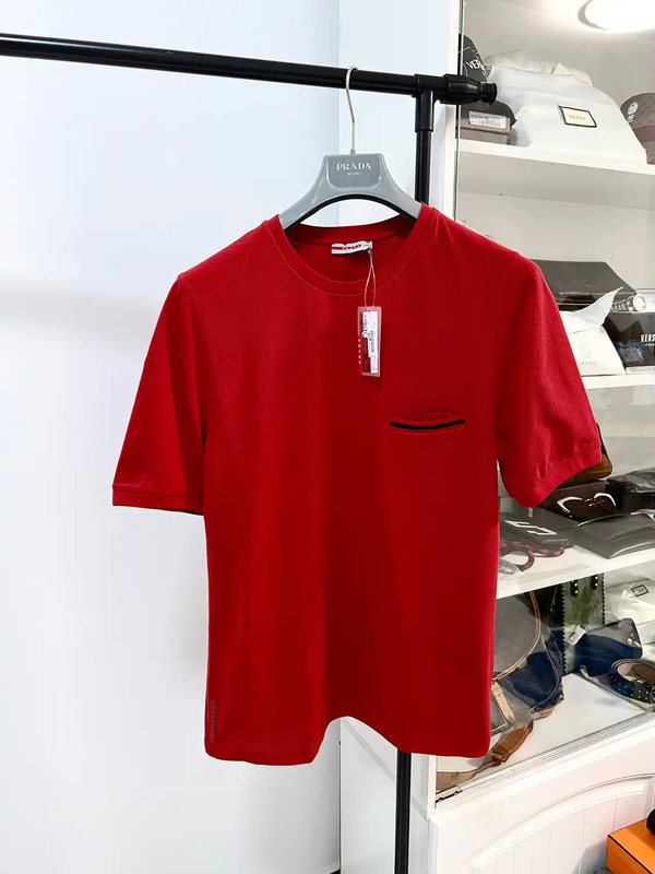 Prada Red Summer Cotton Short Sleeve T-Shirt