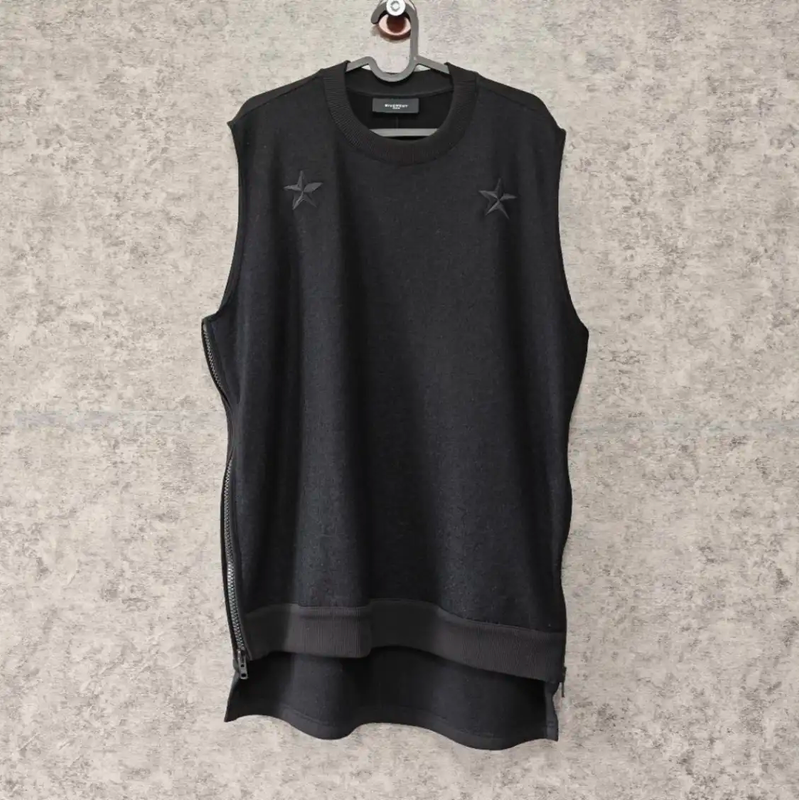 Givenchy Black Cotton Men's Sleeveless Top 0089