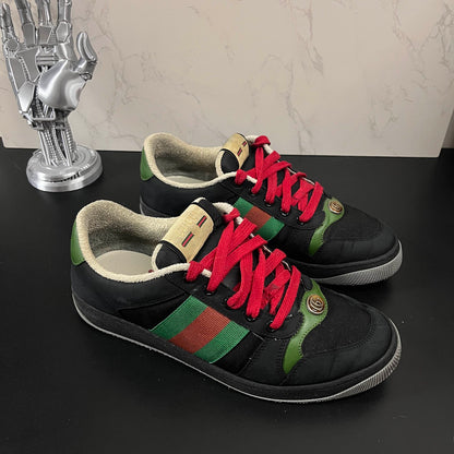 Gucci Screener GG Enamel Suede Low-top Sneakers 0079