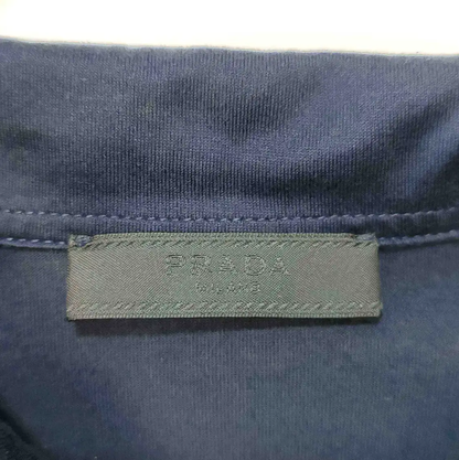 Prada Men's Cotton Polo in Dark Blue