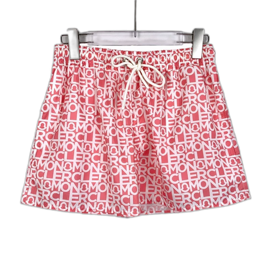 Pink Logo Drawstring Casual Shorts
